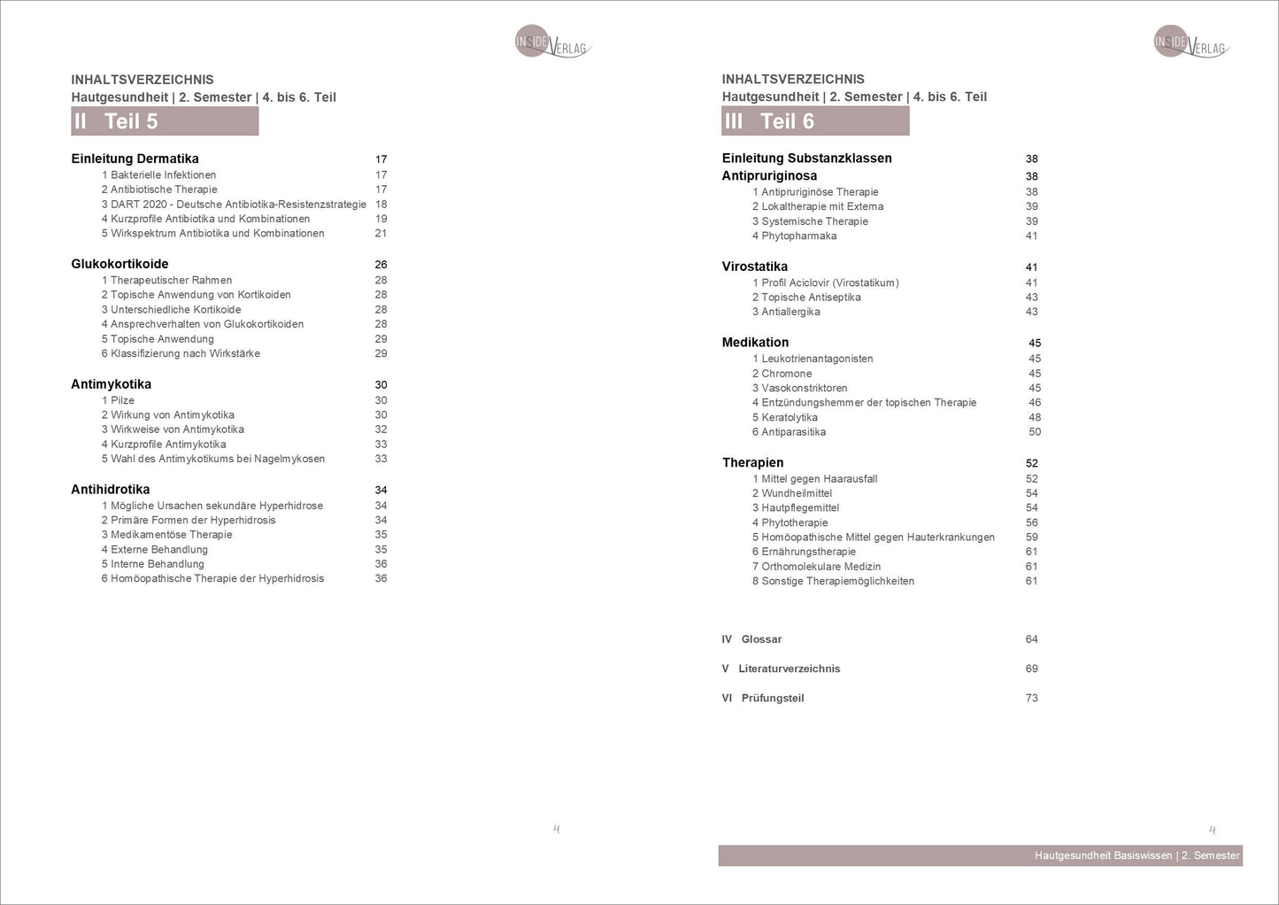 Fernfortbildung Diplom Hautanalytiker Semester 2