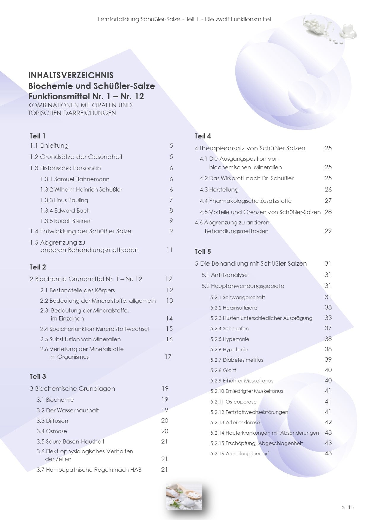 Fernfortbildung Biochemie und Schüßler-Salze Teil 1