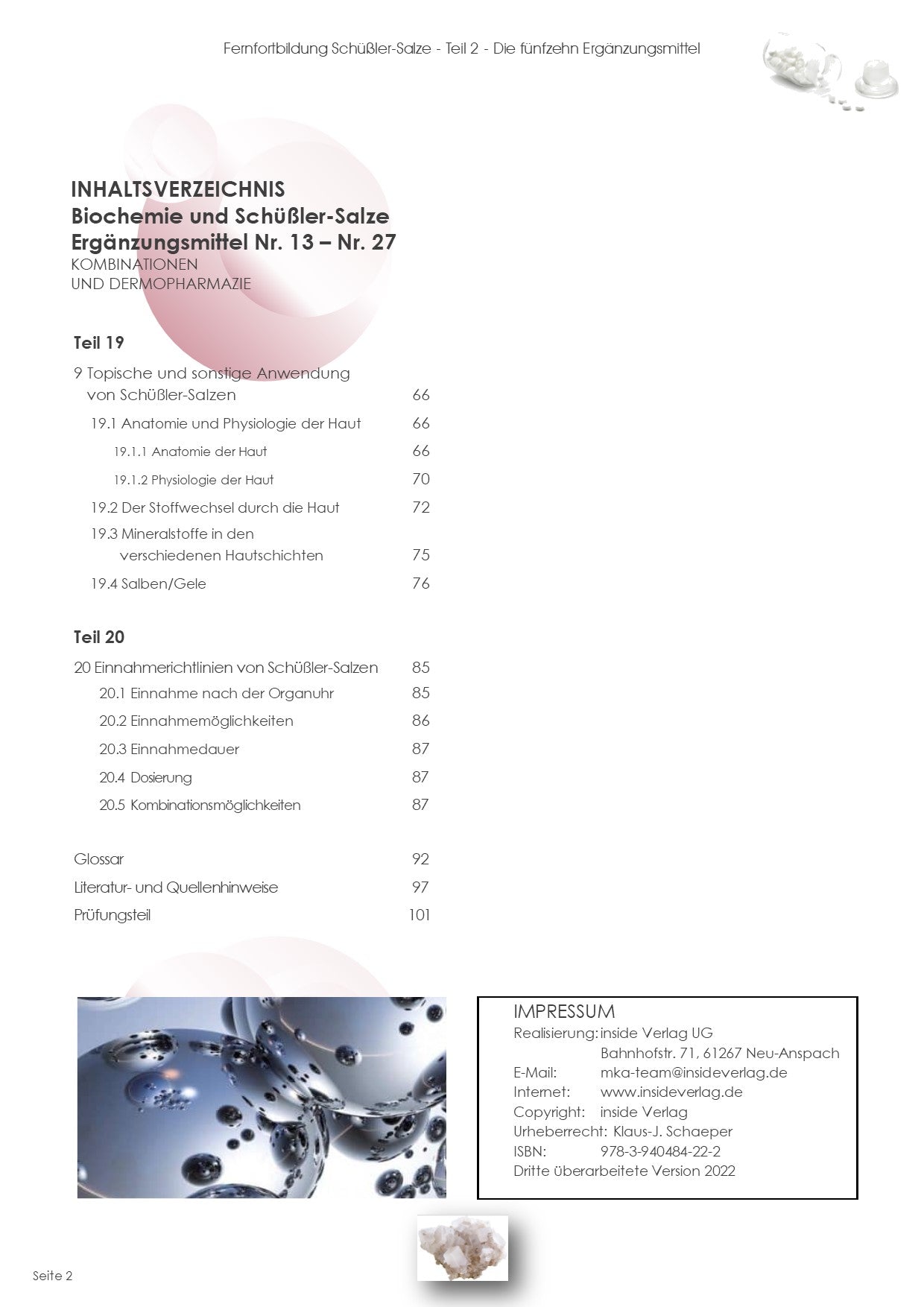 Weiterbildung Biochemie und Schüßler-Salze Teil 2