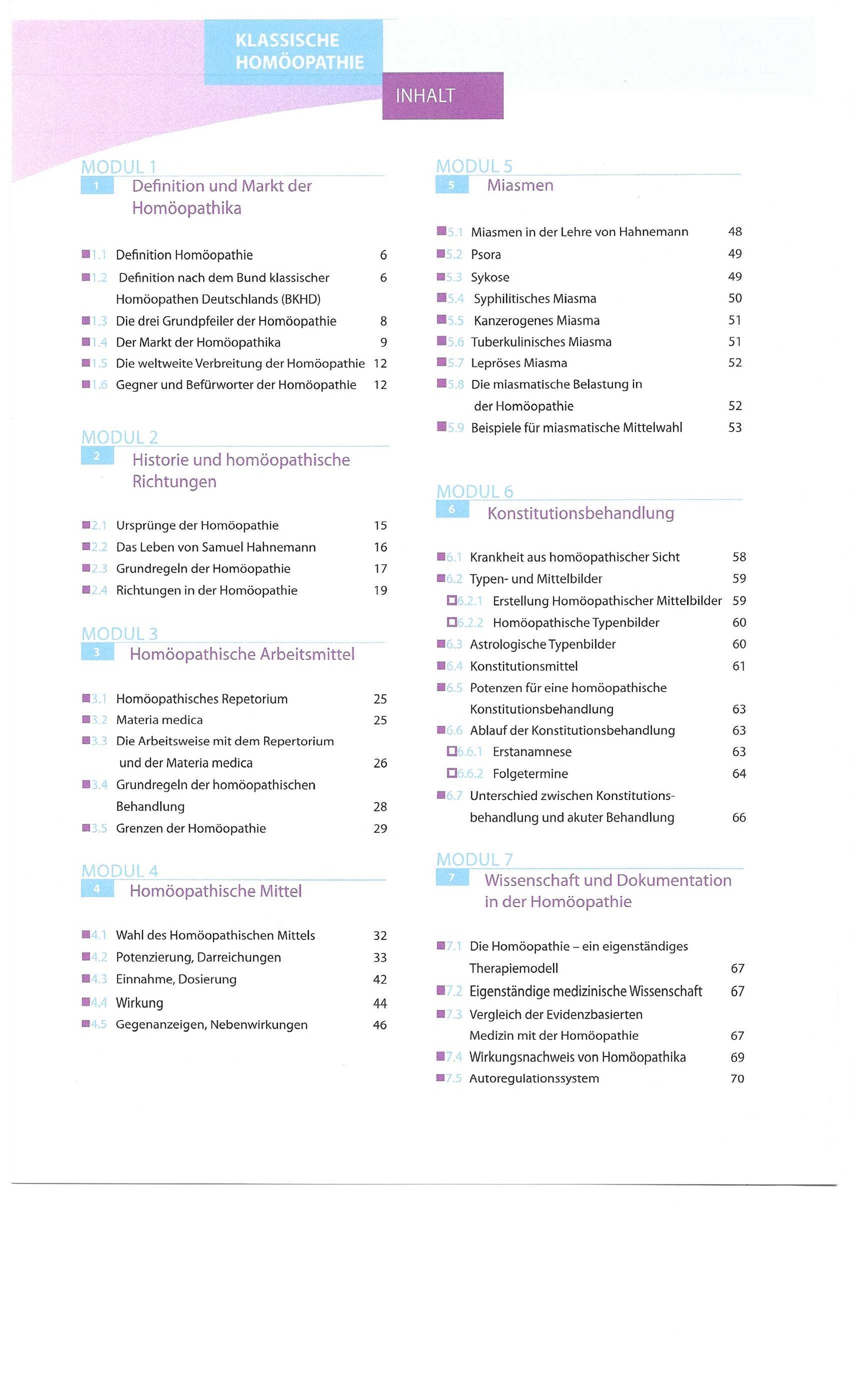 Fernfortbildung Homöopathie Teil 2