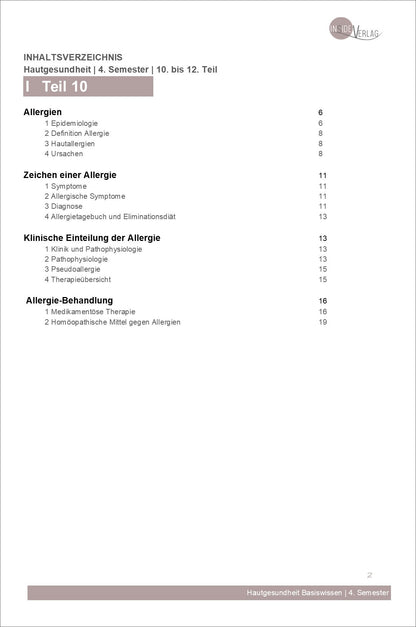 Fernfortbildung Diplom Hautanalytiker Semester 4