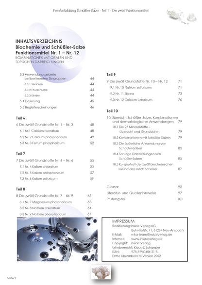 Weiterbildung Biochemie und Schüßler-Salze Teil 1