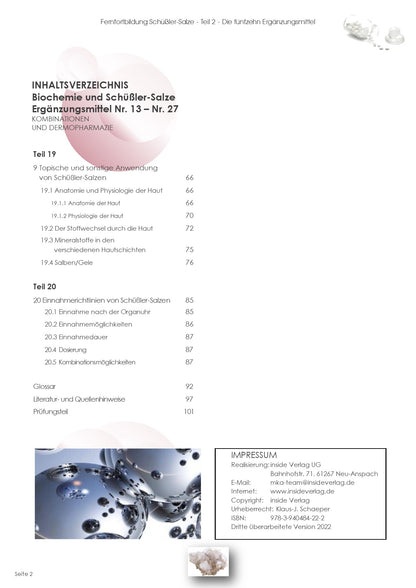 Weiterbildung Biochemie und Schüßler-Salze Teil 2